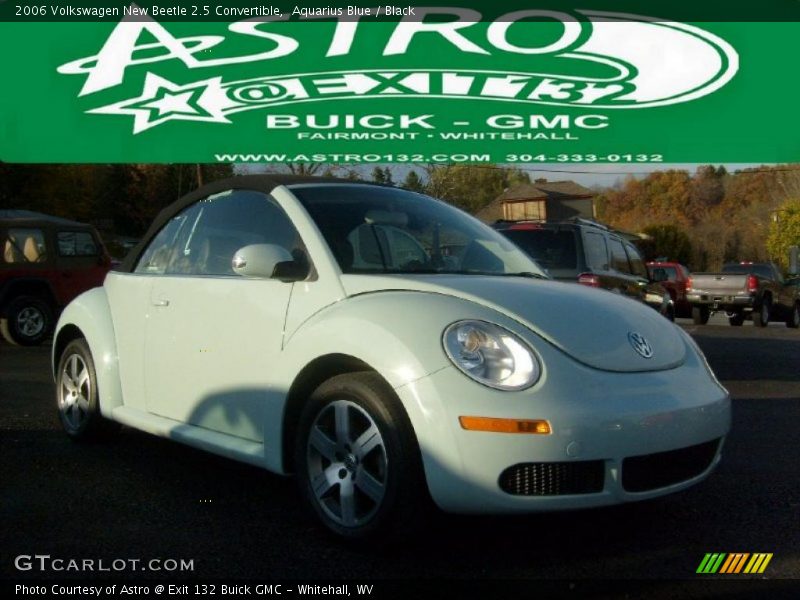 Aquarius Blue / Black 2006 Volkswagen New Beetle 2.5 Convertible