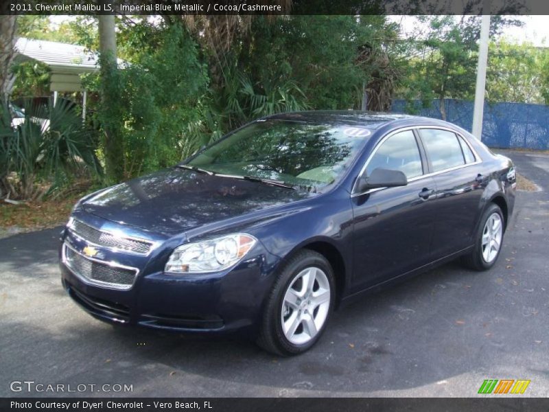 Imperial Blue Metallic / Cocoa/Cashmere 2011 Chevrolet Malibu LS
