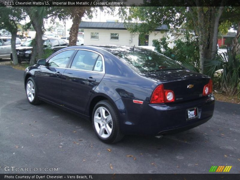 Imperial Blue Metallic / Cocoa/Cashmere 2011 Chevrolet Malibu LS