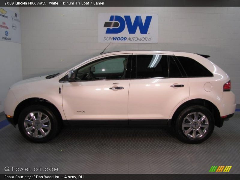 White Platinum Tri Coat / Camel 2009 Lincoln MKX AWD