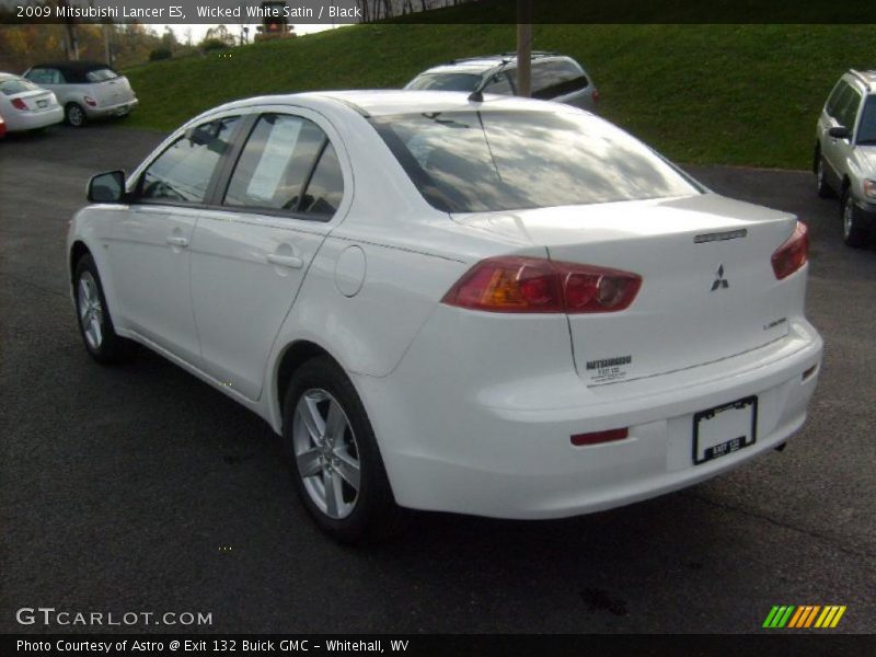 Wicked White Satin / Black 2009 Mitsubishi Lancer ES
