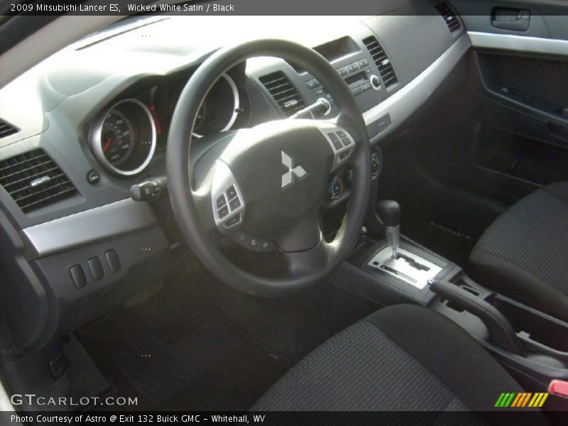 Wicked White Satin / Black 2009 Mitsubishi Lancer ES