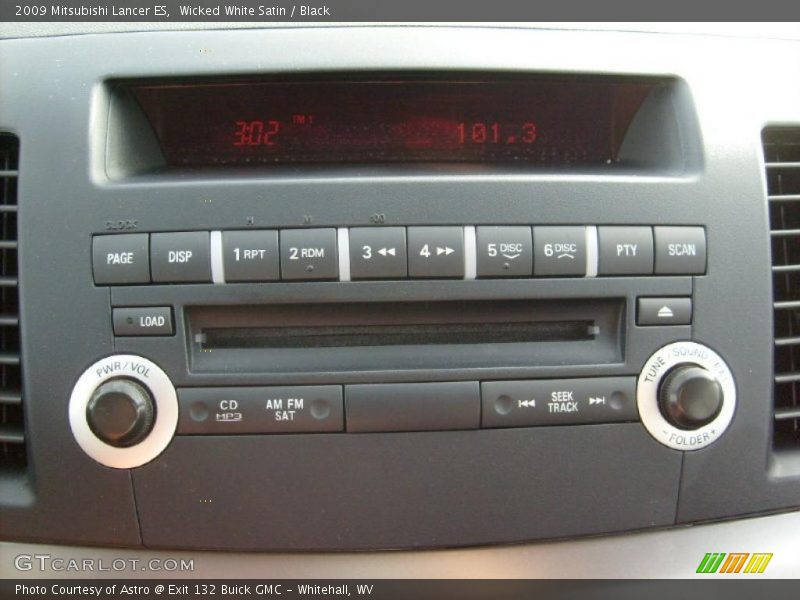 Wicked White Satin / Black 2009 Mitsubishi Lancer ES
