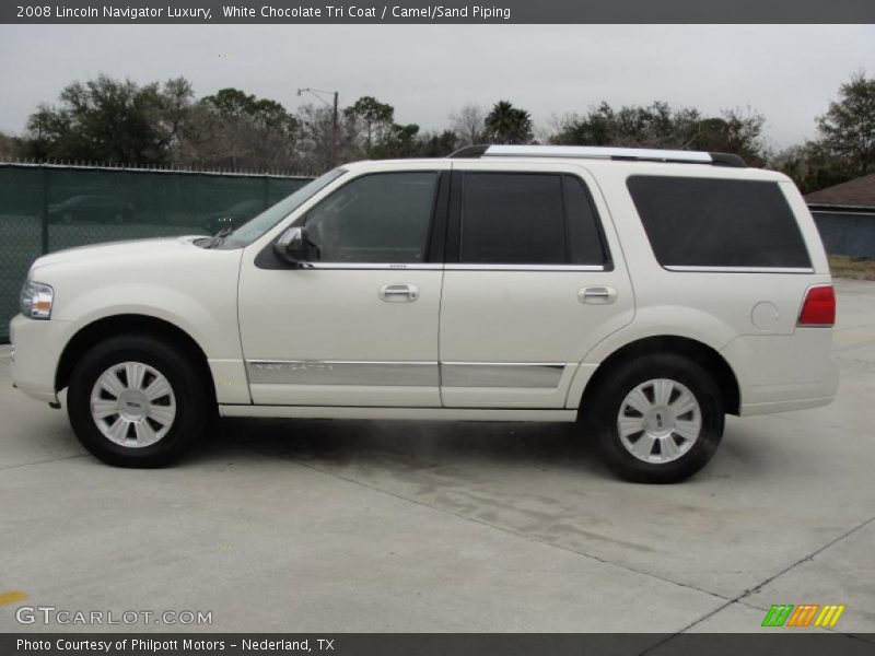 White Chocolate Tri Coat / Camel/Sand Piping 2008 Lincoln Navigator Luxury