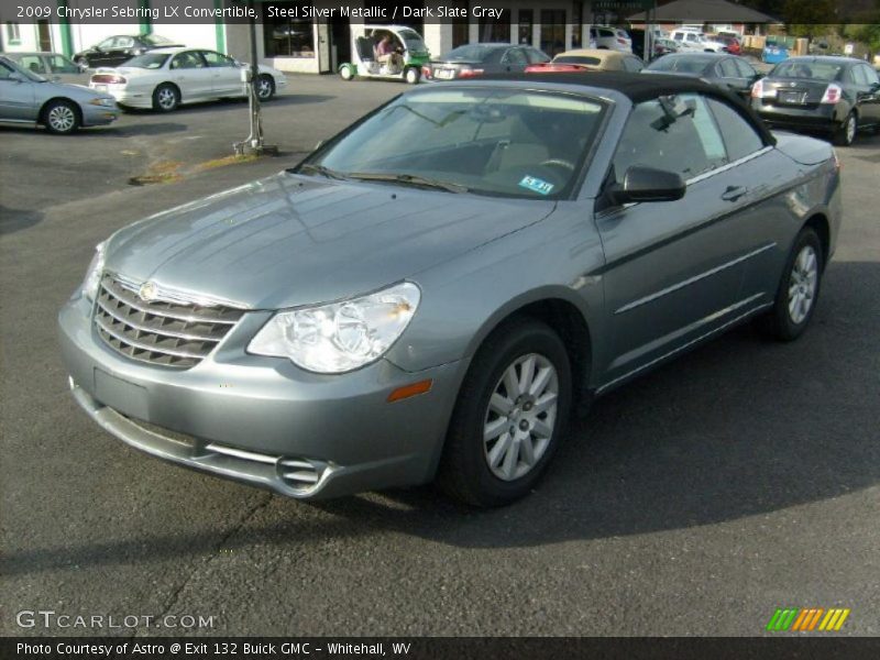 Steel Silver Metallic / Dark Slate Gray 2009 Chrysler Sebring LX Convertible