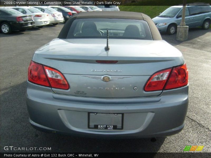 Steel Silver Metallic / Dark Slate Gray 2009 Chrysler Sebring LX Convertible