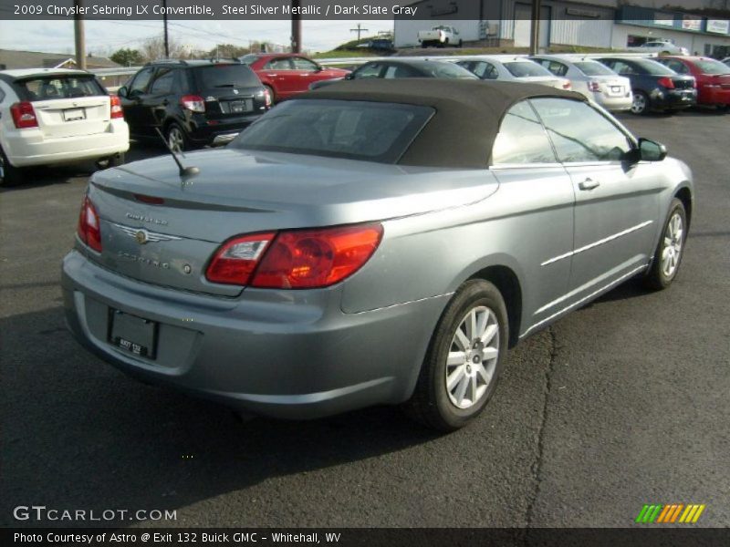 Steel Silver Metallic / Dark Slate Gray 2009 Chrysler Sebring LX Convertible