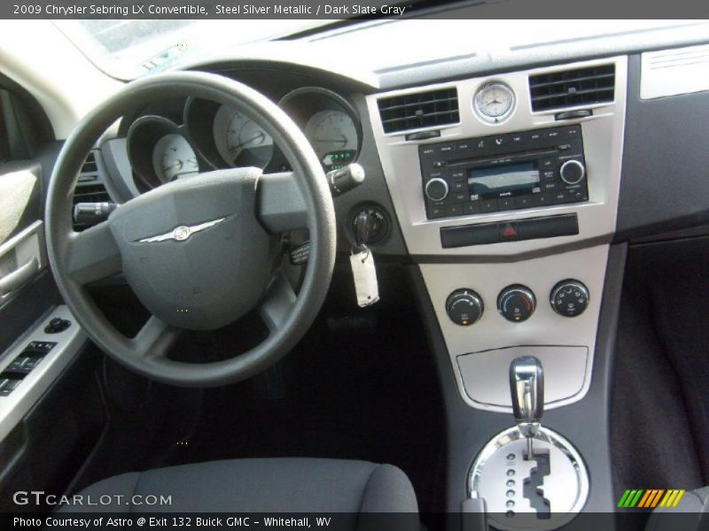 Steel Silver Metallic / Dark Slate Gray 2009 Chrysler Sebring LX Convertible