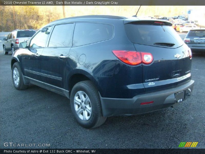 Dark Blue Metallic / Dark Gray/Light Gray 2010 Chevrolet Traverse LS AWD