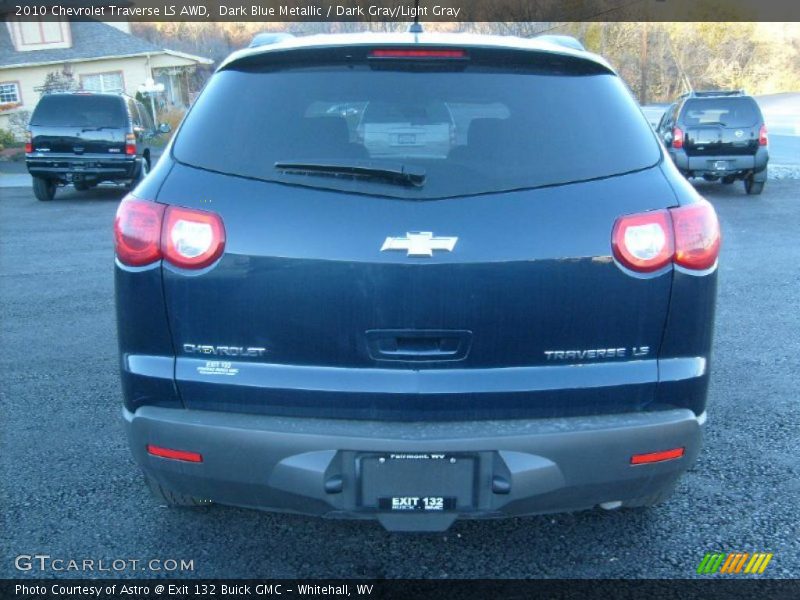 Dark Blue Metallic / Dark Gray/Light Gray 2010 Chevrolet Traverse LS AWD