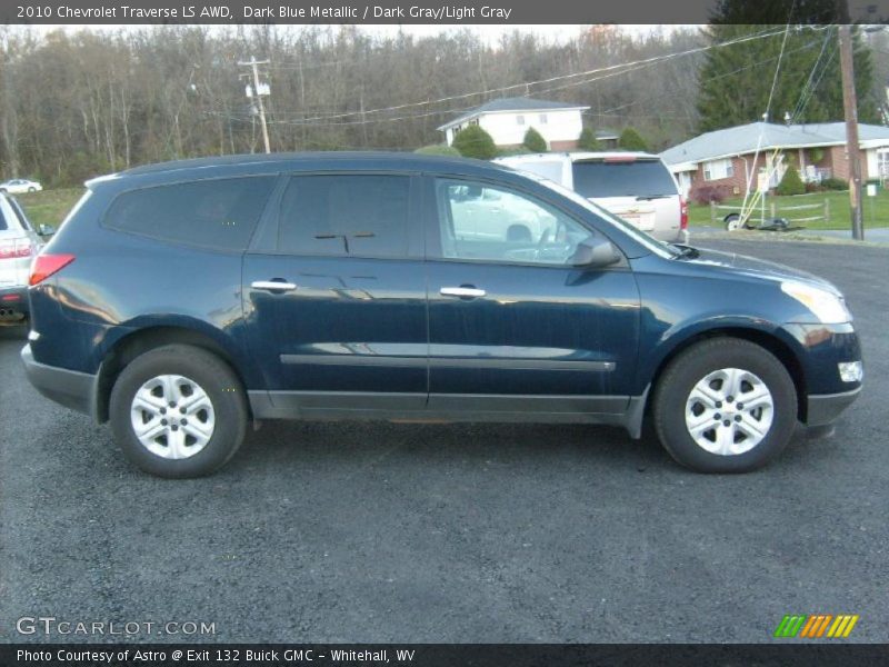Dark Blue Metallic / Dark Gray/Light Gray 2010 Chevrolet Traverse LS AWD
