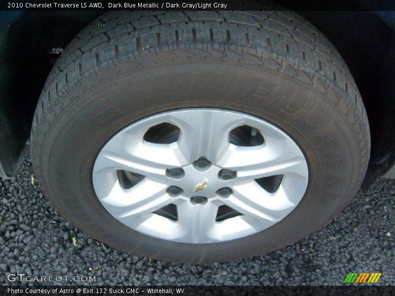 Dark Blue Metallic / Dark Gray/Light Gray 2010 Chevrolet Traverse LS AWD