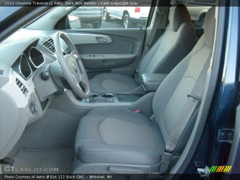 Dark Blue Metallic / Dark Gray/Light Gray 2010 Chevrolet Traverse LS AWD