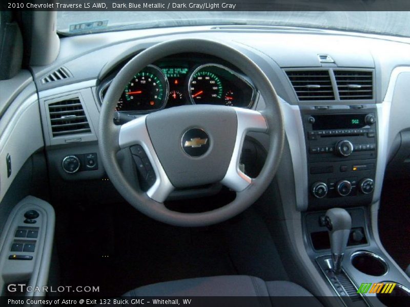 Dark Blue Metallic / Dark Gray/Light Gray 2010 Chevrolet Traverse LS AWD