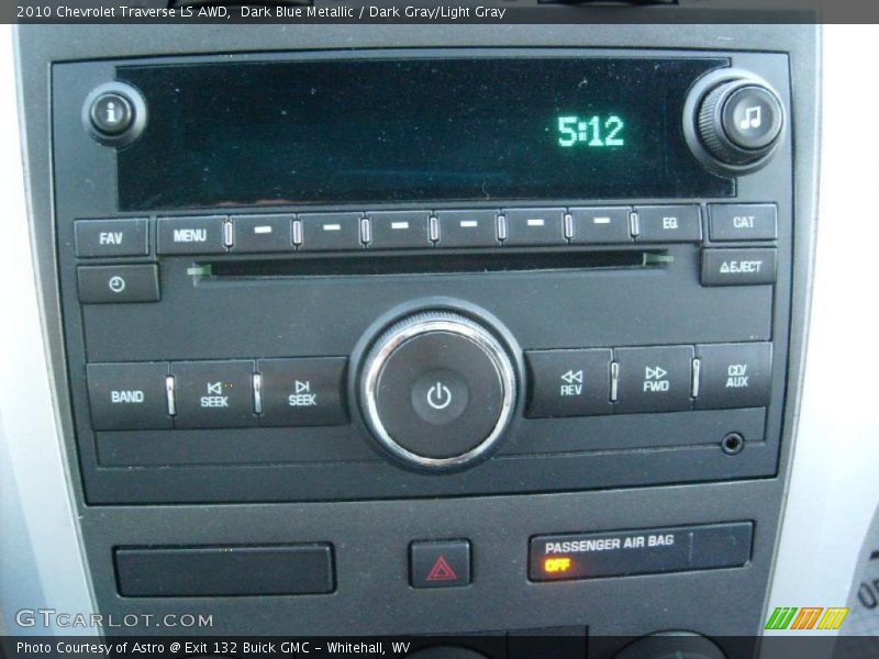 Dark Blue Metallic / Dark Gray/Light Gray 2010 Chevrolet Traverse LS AWD