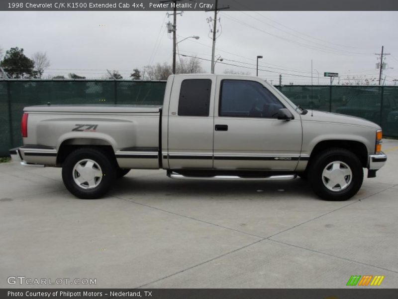 Pewter Metallic / Gray 1998 Chevrolet C/K K1500 Extended Cab 4x4