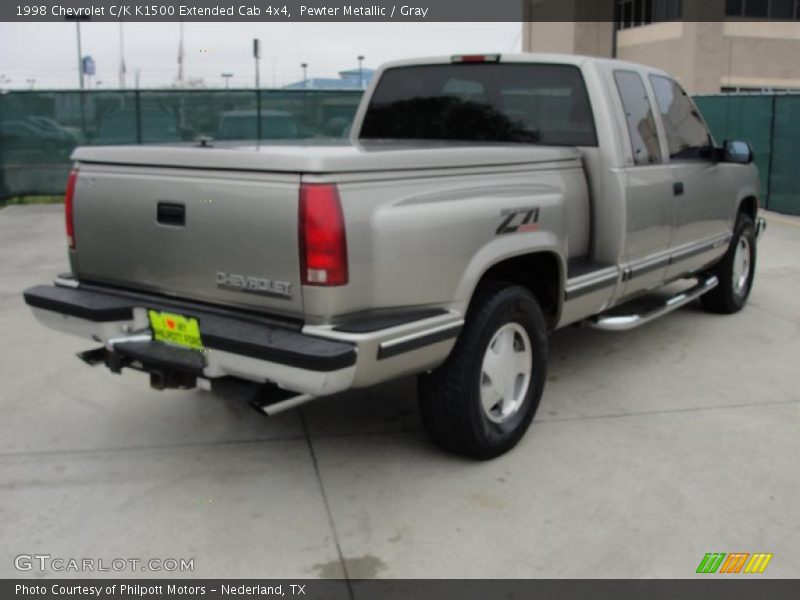 Pewter Metallic / Gray 1998 Chevrolet C/K K1500 Extended Cab 4x4