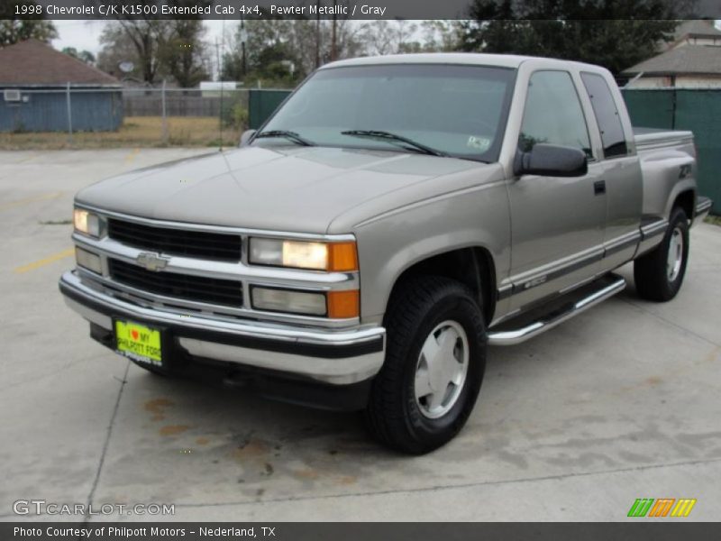 Pewter Metallic / Gray 1998 Chevrolet C/K K1500 Extended Cab 4x4