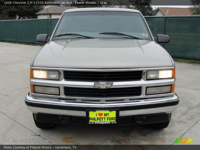 Pewter Metallic / Gray 1998 Chevrolet C/K K1500 Extended Cab 4x4