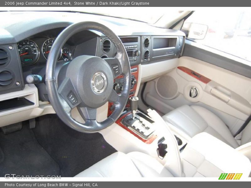 Stone White / Dark Khaki/Light Graystone 2006 Jeep Commander Limited 4x4