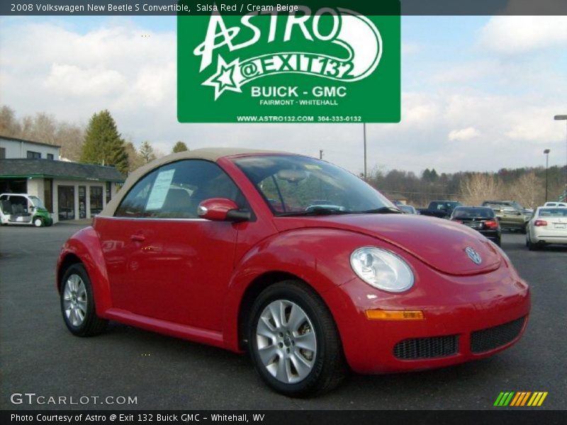 Salsa Red / Cream Beige 2008 Volkswagen New Beetle S Convertible