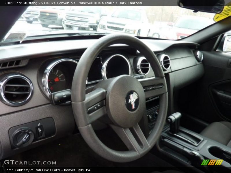 Windveil Blue Metallic / Dark Charcoal 2005 Ford Mustang V6 Deluxe Convertible