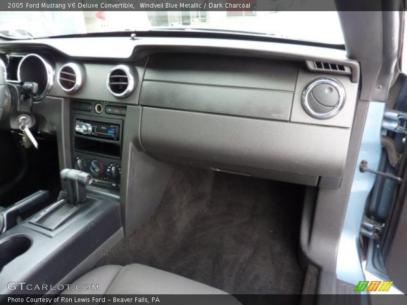 Windveil Blue Metallic / Dark Charcoal 2005 Ford Mustang V6 Deluxe Convertible