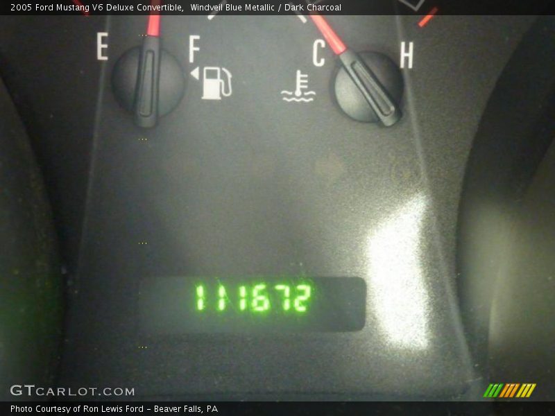 Windveil Blue Metallic / Dark Charcoal 2005 Ford Mustang V6 Deluxe Convertible