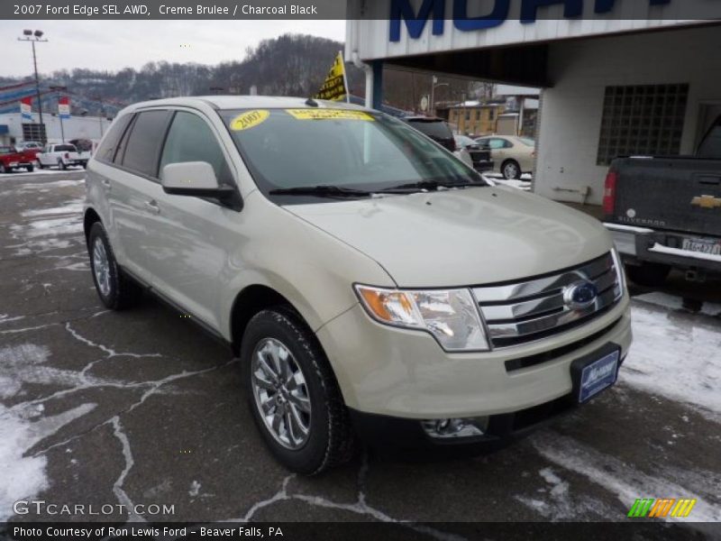 Creme Brulee / Charcoal Black 2007 Ford Edge SEL AWD