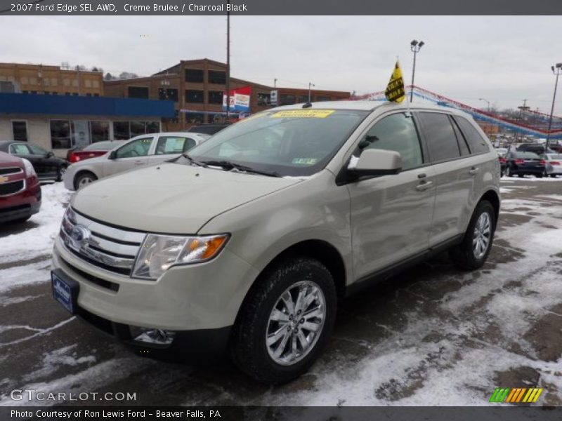 Creme Brulee / Charcoal Black 2007 Ford Edge SEL AWD