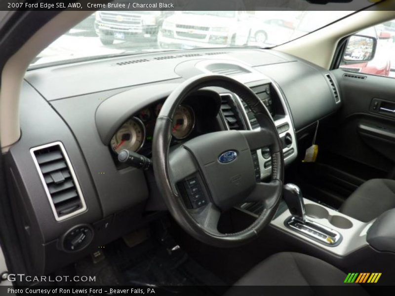 Creme Brulee / Charcoal Black 2007 Ford Edge SEL AWD