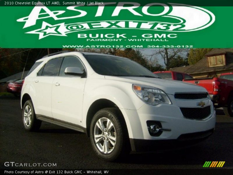 Summit White / Jet Black 2010 Chevrolet Equinox LT AWD