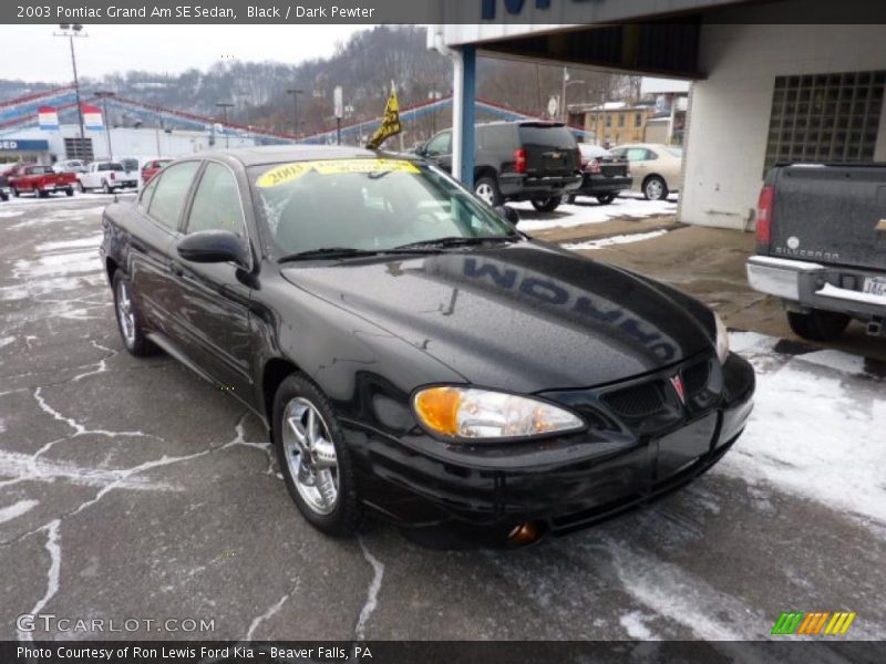 Black / Dark Pewter 2003 Pontiac Grand Am SE Sedan