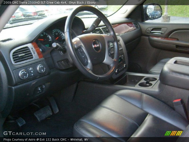 Ebony Interior - 2009 Sierra 2500HD SLT Crew Cab 4x4 