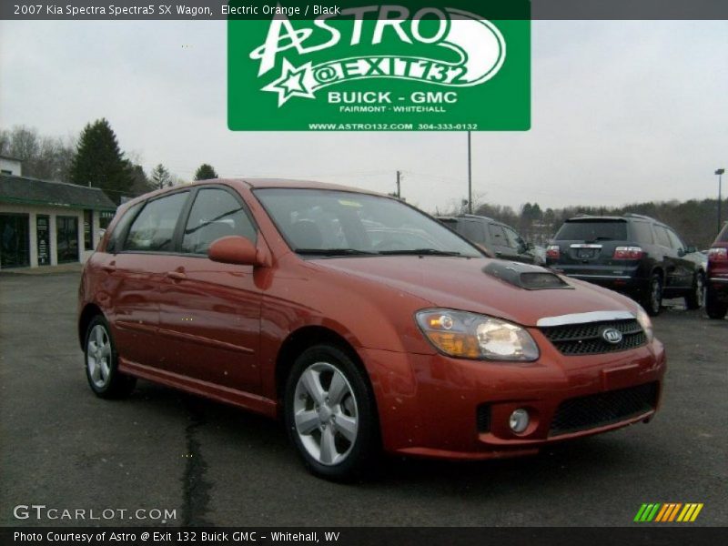 Electric Orange / Black 2007 Kia Spectra Spectra5 SX Wagon
