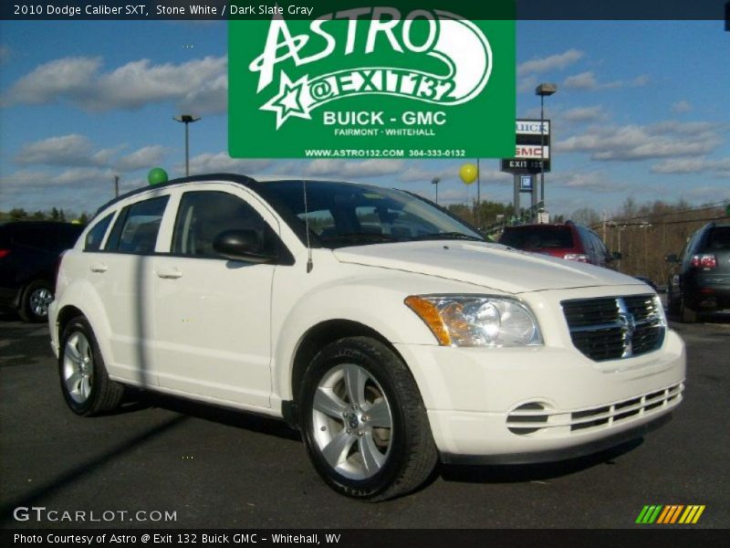 Stone White / Dark Slate Gray 2010 Dodge Caliber SXT