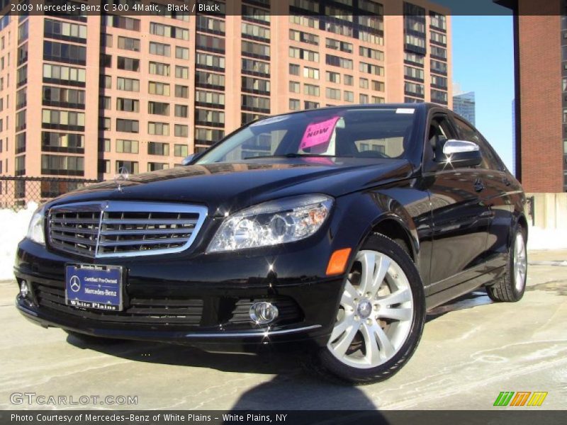 Black / Black 2009 Mercedes-Benz C 300 4Matic