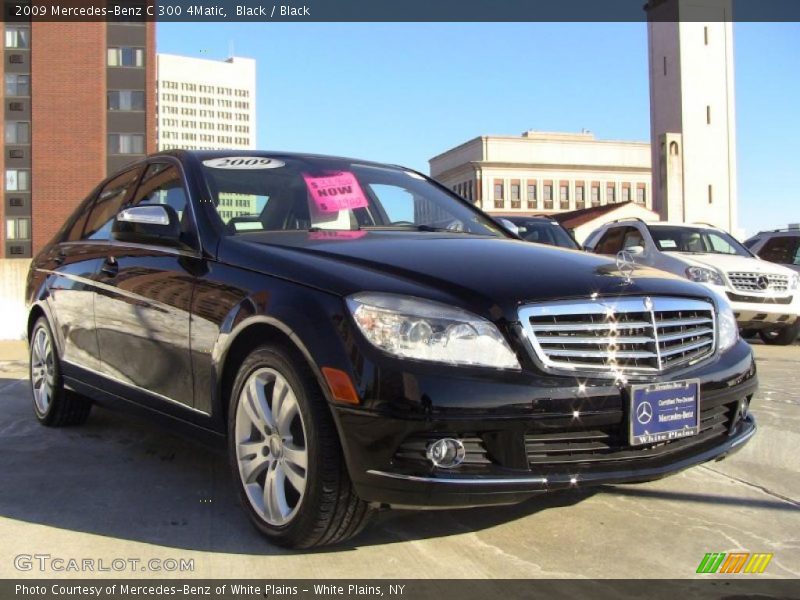 Black / Black 2009 Mercedes-Benz C 300 4Matic