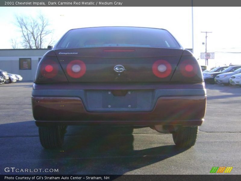 Dark Carmine Red Metallic / Medium Gray 2001 Chevrolet Impala