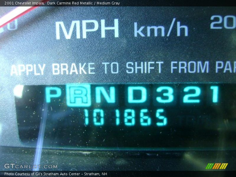 Dark Carmine Red Metallic / Medium Gray 2001 Chevrolet Impala