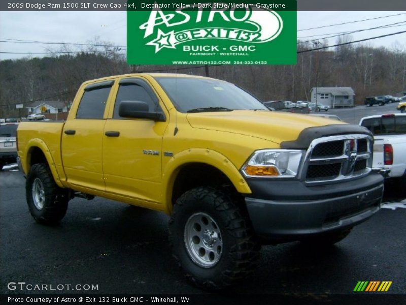 Detonator Yellow / Dark Slate/Medium Graystone 2009 Dodge Ram 1500 SLT Crew Cab 4x4