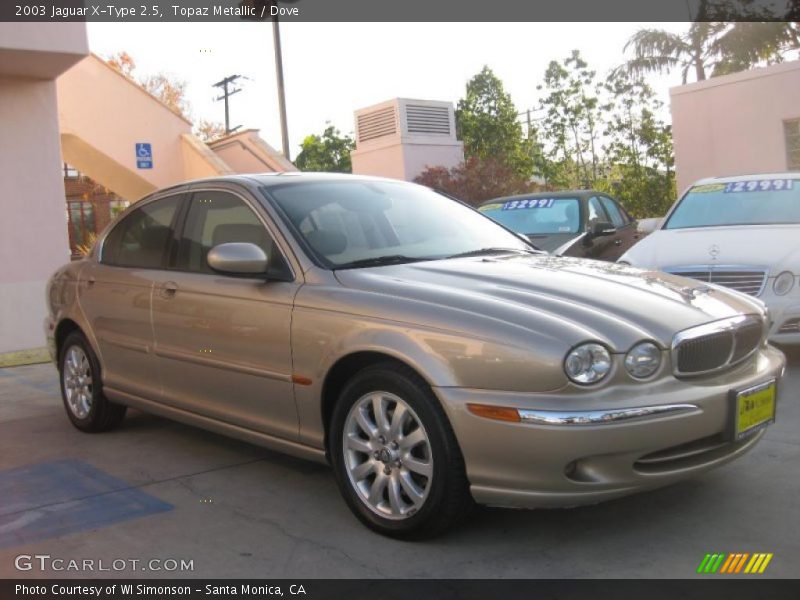 Topaz Metallic / Dove 2003 Jaguar X-Type 2.5