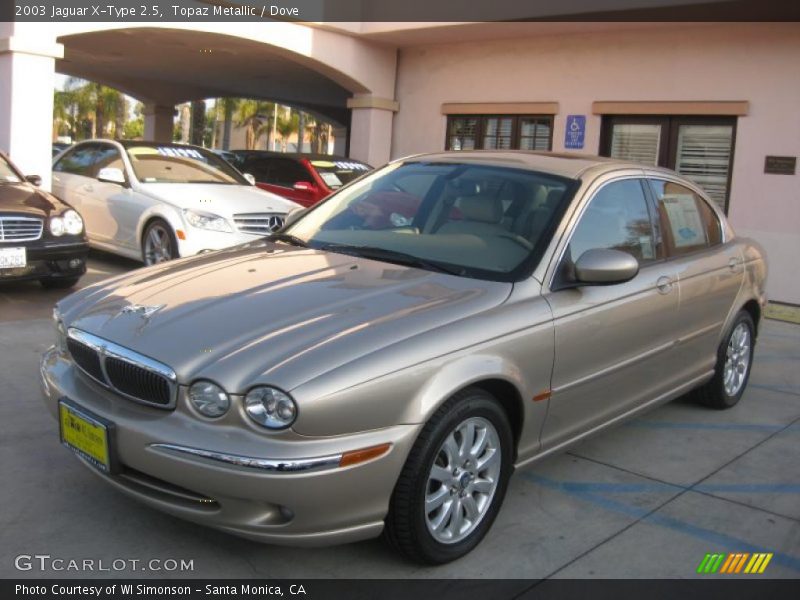 Topaz Metallic / Dove 2003 Jaguar X-Type 2.5