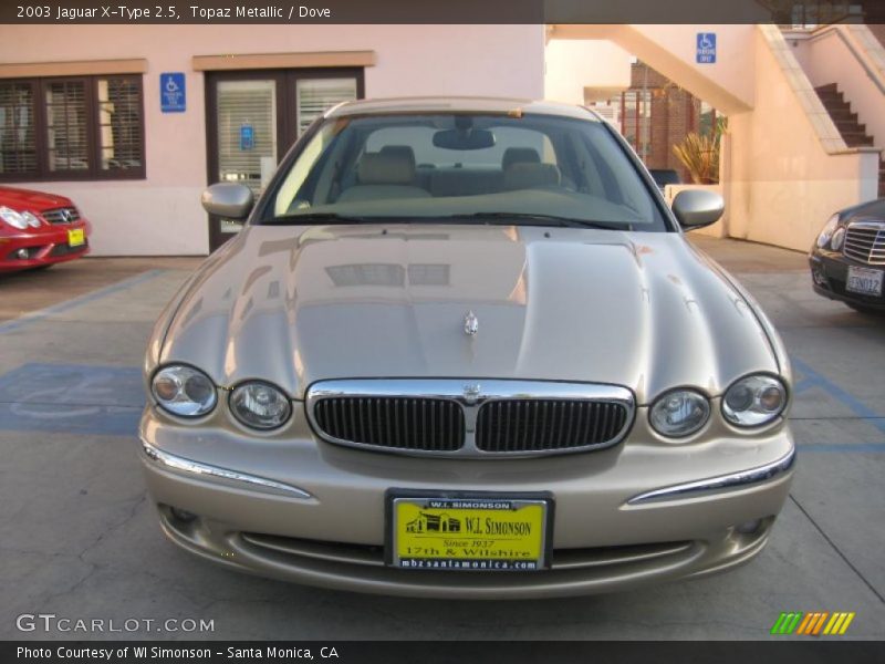 Topaz Metallic / Dove 2003 Jaguar X-Type 2.5