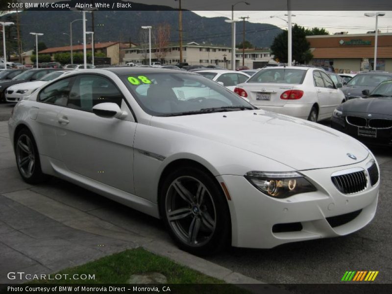 Alpine White / Black 2008 BMW M6 Coupe