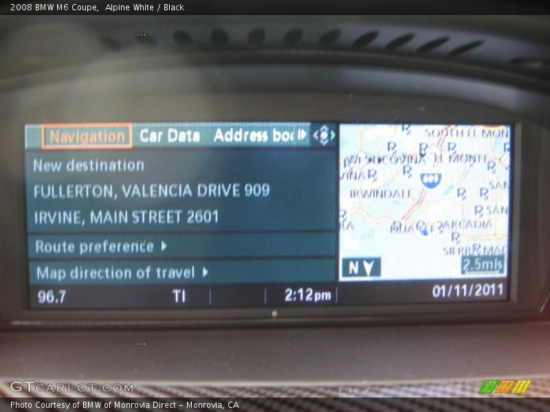 Navigation of 2008 M6 Coupe