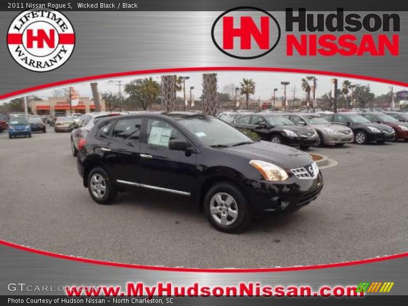Wicked Black / Black 2011 Nissan Rogue S