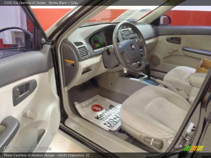 Ebony Black / Gray 2005 Kia Spectra LX Sedan