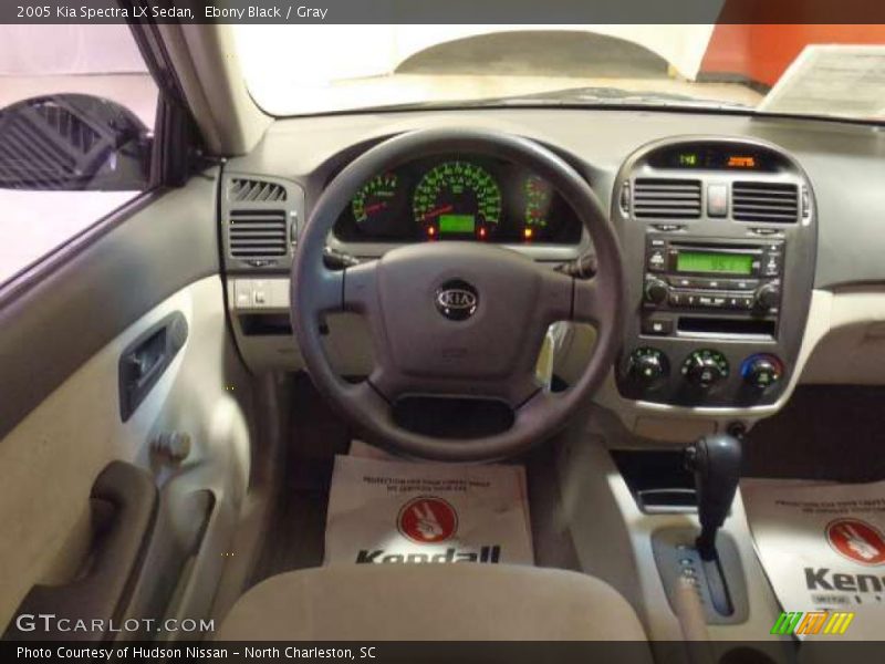 Ebony Black / Gray 2005 Kia Spectra LX Sedan