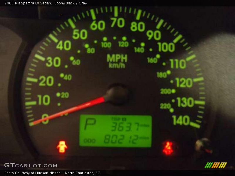 Ebony Black / Gray 2005 Kia Spectra LX Sedan